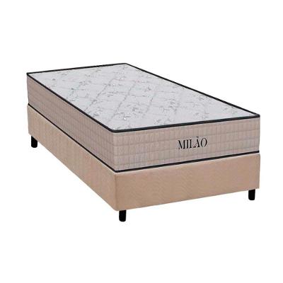 Conjunto Box Solteiro: Colchão Espuma Orthoflex D33 Milão Black + Base Crc Suede Clean (88x188)