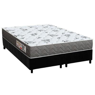 Conjunto Box Queen: Colchão Espuma Orthoflex D33 Comfortpedic Black + Base Crc Suede Black (158x198)