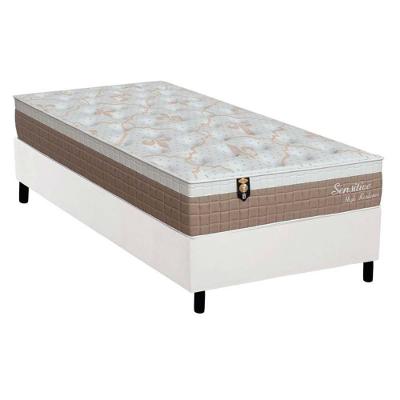 Conjunto Box Solteiro: Colchão Molas Orthoflex Ensacadas Sensitive + Base Crc Courano White (96x203)