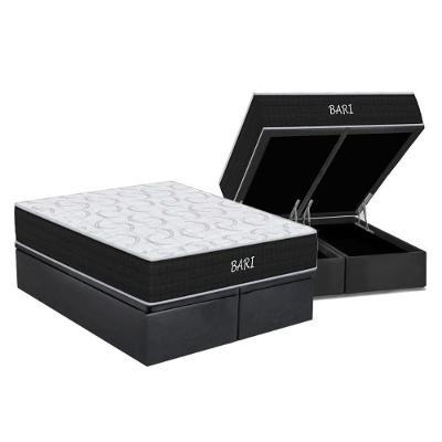 Cama Box Baú King: Colchão Espuma D45 Orthoflex Bari + Base Crc Courano Gray (193x203)