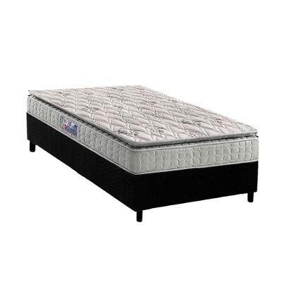 Conjunto Box Solteiro: Colchão Espuma D33 Orthosono + Base Crc Suede Black (88x188)