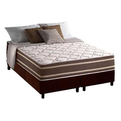 Conjunto Box King: Colchão Molas Superlastic Duo Sono + Base Crc Suede Brown (193x203)