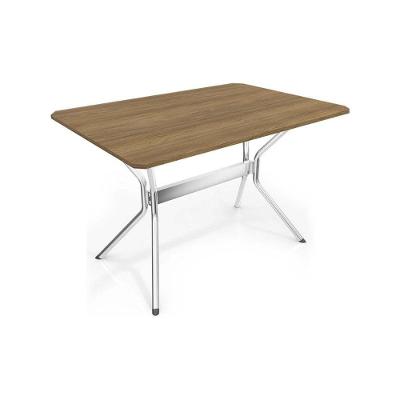 Mesa Para Cozinha Loire Com Tampo 1.60cm Cromada Nogueira Kappesberg