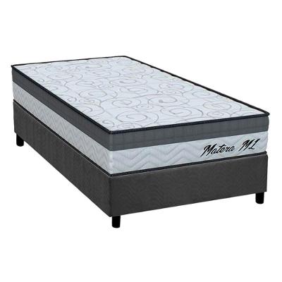 Conjunto Box Solteiro: Colchão Anatômico Orthoflex D33 Matera Ml + Base Crc Suede Gray (88x188)