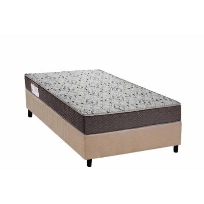 Conjunto Box Solteiro: Colchão Espuma Ortobom D45 Iso 150 Mega Firme + Base Crc Suede Clean (78x188)