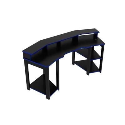 Mesa De Computador Solteiro Gamer Me4167 Preto Azul Tecno Mobili