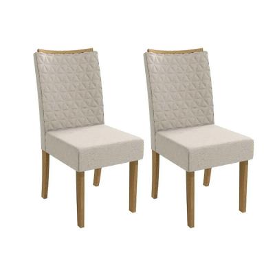 Kit 2 Cadeiras Sala Jantar 2cad129 2 Un Canela Bouclê Bege