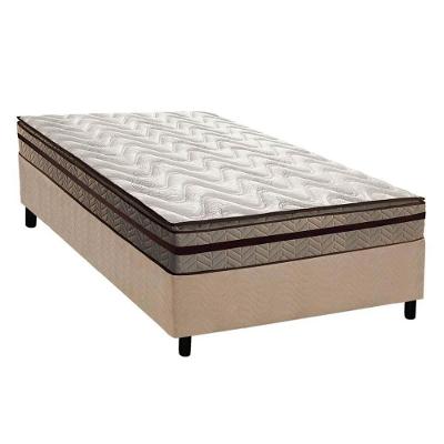 Conjunto Box Solteiro: Colchão Espuma Paropas D28 - Orthomedic Gold Plus Rústico Clean + Base Crc Suede Clean (88x188)