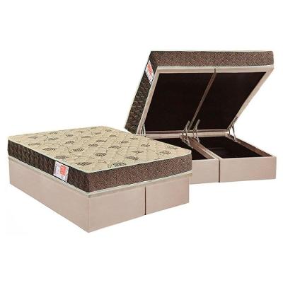 Conjunto Box Baú Queen: Colchão Molas Orthoflex D33 Comfortpedic Line + Base Crc Suede Clean (158x198)