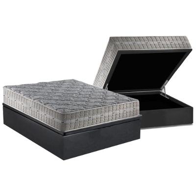 Cama Box Baú Casal: Colchão Molas Superpocket Ensacadas Royal + Base Crc Suede Gray (138x188)