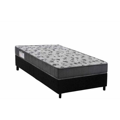 Conjunto Box Solteiro: Colchão Espuma Ortobom D33 Anatômico Iso 100 Ultra Firme + Base Crc Suede Black (78x188)