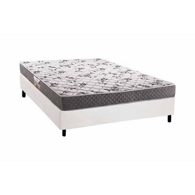 Cama Box Casal: Colchão Ortopédico Herval D28 - Ag65 Ortopedic Black + Base Crc Courano White (138x188)
