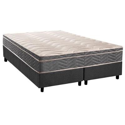 Conjunto Box Queen: Colchão Espuma Paropas D45 Anatômico Confort Mega Firme + Base Crc Suede Gray (158x198)