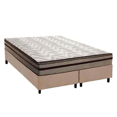 Conjunto Box Queen: Colchão Espuma Paropas D28 - Orthomedic Gold Plus Rústico Clean + Base Crc Suede Clean (158x198)