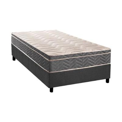 Conjunto Box Solteiro: Colchão Espuma Paropas D45 Anatômico Confort Mega Firme + Base Crc Suede Gray (88x188)