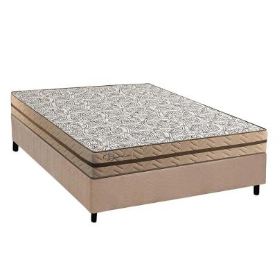 Cama Box Casal: Colchão Molas Masterpocket Ensacadas Paropas Basic + Base Crc Suede Clean (138x188)
