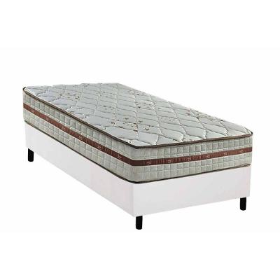 Cama Box Solteiro: Colchão Molas Masterpocket Ensacadas Classic + Base Crc Courano White (88x188)