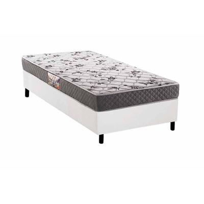 Cama Box Solteiro: Colchão Ortopédico Herval D28 - Ag65 Ortopedic Black + Base Crc Courano White (88x188)