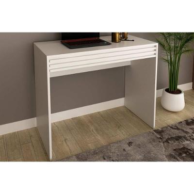 Mesa Computador Escrivaninha Com 1 Gaveta Ripada Me4173 Branco Tecno Mobili