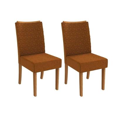 Kit 2 Cadeiras Sala Jantar 2cad129 2 Un Canela Bouclê Terracota