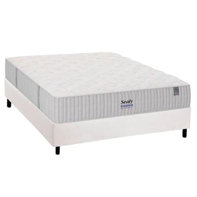 Cama Box Casal: Colchão Molas Masterpocket Ensacadas Sealy Phoenix + Base Crc Courano White (138x188)