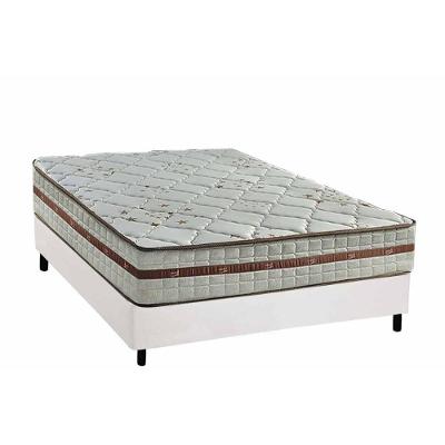 Cama Box Casal: Colchão Molas Ensacadas Classic + Base Crc Courano White (138x188)