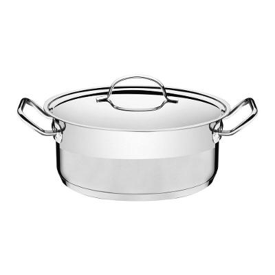 Caçarola Tramontina Professional Rasa Em Aço Inox 24 Cm 4,7 L