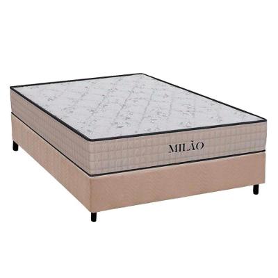 Conjunto Box Viúva: Colchão Espuma Orthoflex D33 Milão Black + Base Crc Suede Clean (128x188)