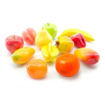 Pacote De Frutas Artificiais Decoração Enfeite 12 Unidades