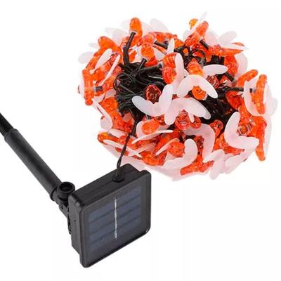 Grinalda Pisca Cordão Solar 20 Leds Colorido Abelhas De 5m