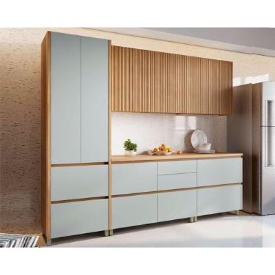 Cozinha Completa 5 Peças Rainha Gourmet 2 Aéreos 2 Balcões 1 Paneleiro C5p33 Nature Verde