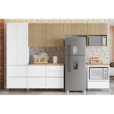 Cozinha Completa 6 Peças Rainha Gourmet 3 Aéreos 1 Paneleiro 2balcões C6p39 Branca Nature