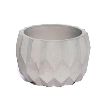 Vaso Decorativo Losangos 7,5cm Cimento Artesanal Sala E Cozinha Cinza