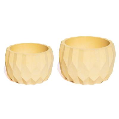 Vaso Decorativo Kit 2 Peças Vaso Losangos P E M Artesanal Palha