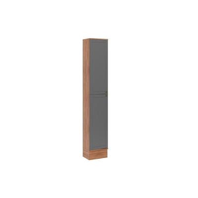 Paneleiro De Cozinha Modulado Bella 2614 2 Portas 40cm Nogal Cinza