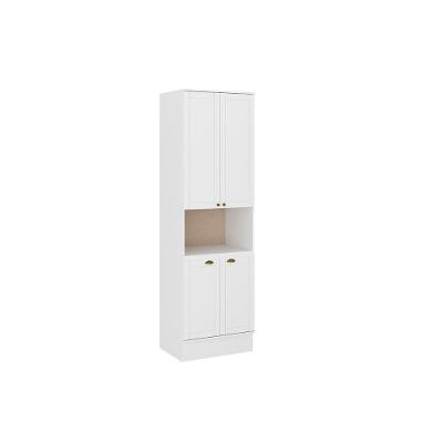 Paneleiro De Cozinha Modulado Bella 2617 Torre Quente Com 1 Forno 4 Portas 70cm Branco