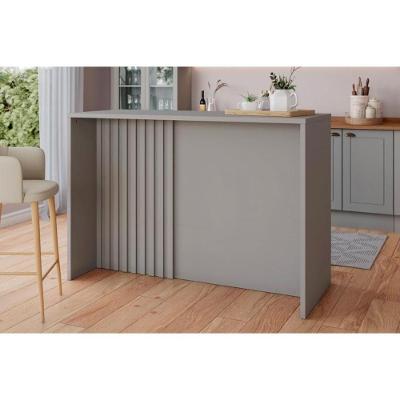 Módulo Cozinha Americana Gourmet Cinza2 Aéreos + 1 Balcão + 1 Complemento