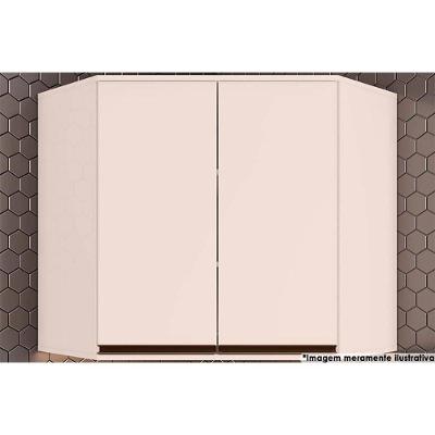 Módulo Cozinha Connect Canto Oblíquo Com 2 Portas 80x83cm Off White2 Aéreos + 1 Balcão + 1 Complemento