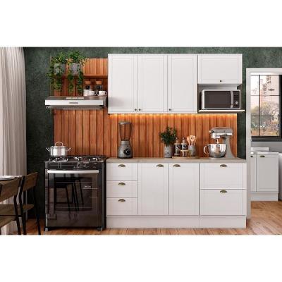 Cozinha Modulada Completa Bella 9 Peças 2 Aéreos + 2 Balcões+5complementos C9p60 Branco