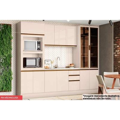 Cozinha Modulada Connect 6 Peças 1 Aéreo + Balcão + 2 Paneleiros + 2 Complementos C5p73 Off White2 Aéreos + 1 Balcão + 1 Complemento