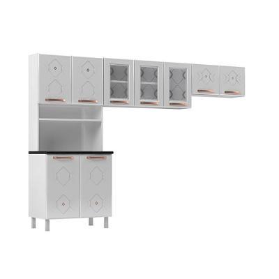 Cozinha Modulada Telasul Mirage New Mirage Aço 3 Peças 2 Aéreos + 1 Paneleiro Czc40 Branco-telasul