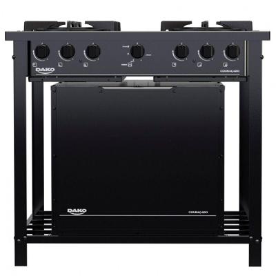 Fogão Industrial Dako 4 Bocas Com Forno E Tripla Chama Preto