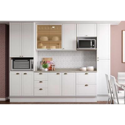 Kit Cozinha Modulada 6 Peças Bella 2 Aéreos + 2 Balcões+ 2 Paneleiros C6p55 Branco