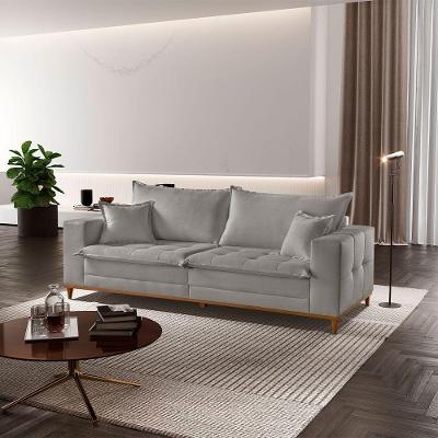 Sofá Matrix 02 Módulos De 80cm B25cm Meu Sofá Online A230 Linho Cinza