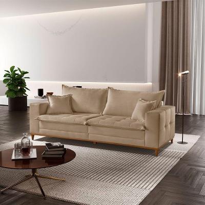 Sofá Matrix 02 Módulos De 80cm B25cm Meu Sofá Online A226 Linho Bege