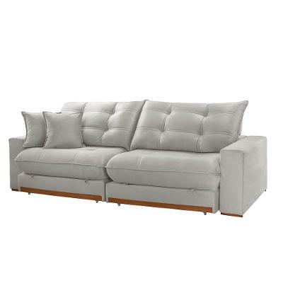 Sofá Duque Dois Módulos De 120cm B25cm Meu Sofá Online B026 Veludo Prata