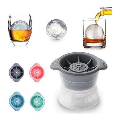 Kit 10 Formas De Gelo Redonda Esfera Bola Silicone Grande