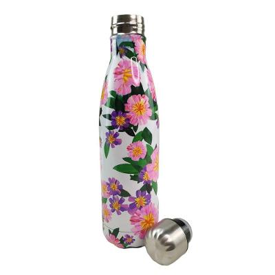 Garrafa Termica 500ml Inox Estampa Flores