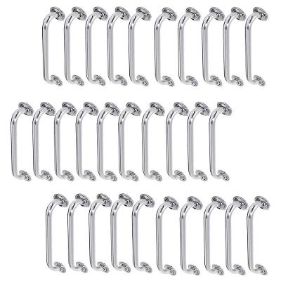Alça De Apoio Inox Barra 50cm Kit 30 Unidades Acessibilidade Idoso Cadeirante Banheiro Corrimao Deficiente Suporte