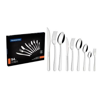Faqueiro 54 Pcs Buzios - Aço Inox 23799077